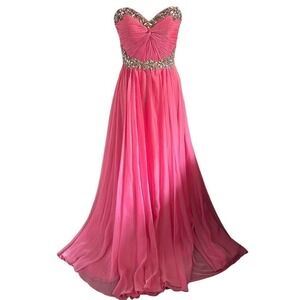 Nwt Cinderella Devine Pink Coral Gown Size 4